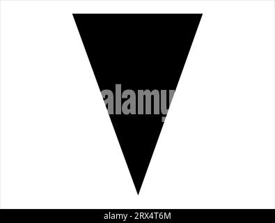 Disegno vettoriale con silhouette a triangolo sfondo bianco Illustrazione Vettoriale