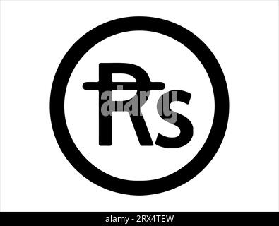 Arte vettoriale simbolo di valuta in rupia pakistana Illustrazione Vettoriale