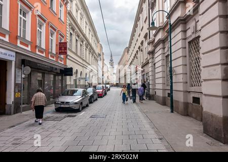 Linz, Austria - 13 agosto 2010: Herrenstrasse Foto Stock