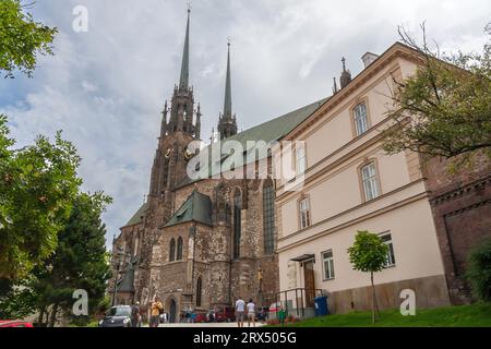 Brno, Repubblica Ceca - 16 agosto 2010: Cattedrale di St Peter e Paul Foto Stock