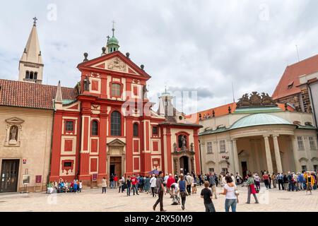 Praga, Repubblica Ceca - 18 agosto 2010: St La Basilica di Giorgio Foto Stock