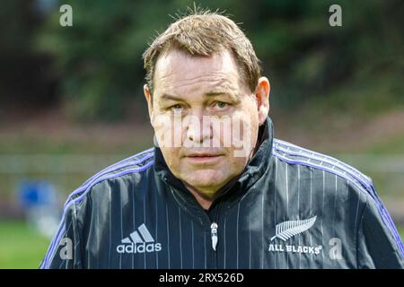 Steve Hansen durante la gara dei tre tempi, Ecolight Stadium, Pukekohe, Auckland, nuova Zelanda Foto Stock