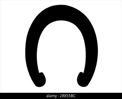 Sfondo bianco con silhouette a ferro di cavallo Illustrazione Vettoriale