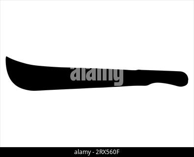Sfondo bianco vettoriale silhouette machete Illustrazione Vettoriale