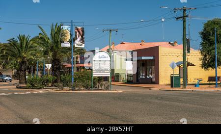 Mullewa, WA, Australia - Main Town Street Foto Stock