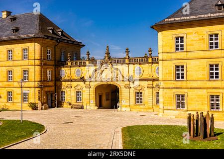 Escursione in tarda estate attraverso la campagna dell'alta Franconia vicino a Bad Staffelstein - Baviera - Germania Foto Stock