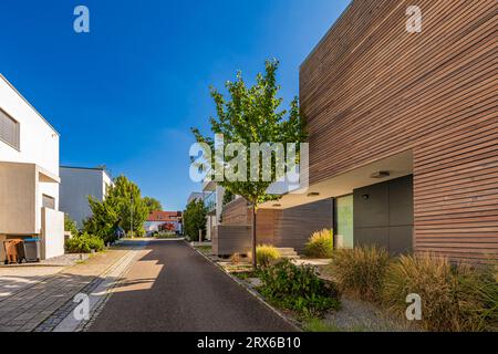Germania, Baden-Wurttemberg, Esslingen, moderne case suburbane in estate Foto Stock