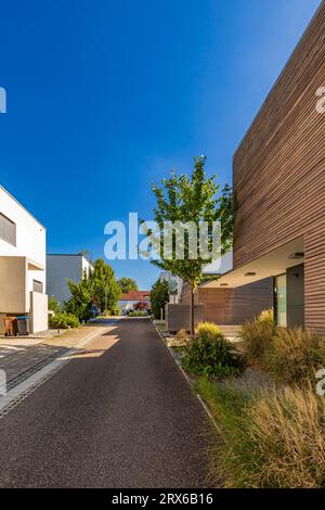 Germania, Baden-Wurttemberg, Esslingen, moderne case suburbane in estate Foto Stock