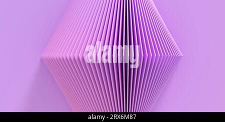 Motivo geometrico di forma su sfondo viola Foto Stock