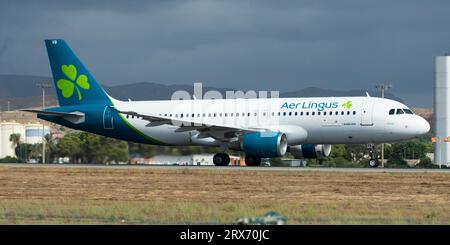 Avión de Línea Airbus A320 de Aer Lingus en Alicante Foto Stock