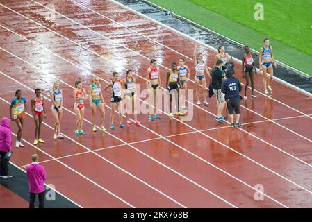 Rosie Clarke gareggia nella Steeplechase femminile a 3000 metri al London 2017 World Athletics Championship Foto Stock