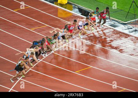 Mo Farah gareggia nei 5000 metri al London 2017 World Athletics Championship Foto Stock