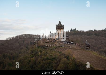 Castello di Cochem - Cochem, Germania Foto Stock