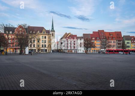 Piazza Domplatz - Erfurt, Germania Foto Stock