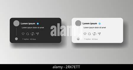 Post mockup sui social media. Vettore Illustrazione Vettoriale