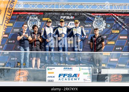 Durante il 6° round del Championnat de France FFSA F4 2023, dal 22 al 24 settembre 2023 sul circuito di Lédenon, in Francia - foto Marc de Mattia/DPPI Credit: DPPI Media/Alamy Live News Foto Stock