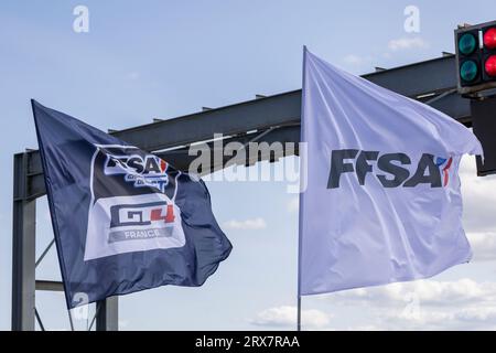 Ambiance FFSA, durante la quinta prova del Championnat de France FFSA GT - GT4 France 2023, dal 22 al 24 settembre 2023 sul circuito di Lédenon, in Francia - foto Marc de Mattia / DPPI Foto Stock