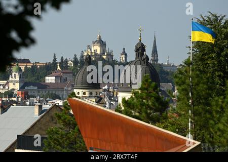 Panorama di Leopoli. Centro della città di Leopoli, Ucraina. Foto Stock