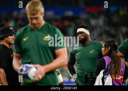 Julien Mattia/le Pictorium - partita di Coppa del mondo di rugby Sud Africa, Irlanda. 16 settembre 2023. Francia/Senna-Saint-Denis/Saint-Denis - il capitano Siya Kolisi durante il primo confronto tra Sud Africa e Irlanda in una Coppa del mondo di rugby, allo Stade de France, il 23 settembre 2023. Crediti: LE PICTORIUM/Alamy Live News Foto Stock