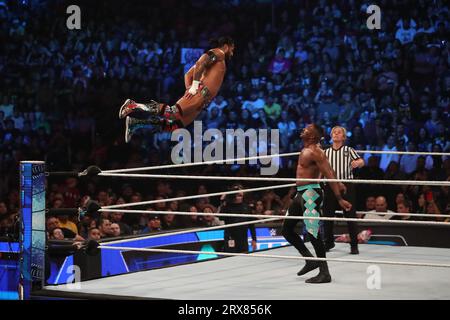 Glendale, Arizona, Stati Uniti. 22 settembre 2023. GLENDALE, ARIZONA - 22 SETTEMBRE: WWE Smackdown alla Desert Diamond Arena il 22 settembre 2023 a Glendale, Arizona. (Foto di Alejandro Salazar/PxImages/Sipa USA) credito: SIPA USA/Alamy Live News Foto Stock