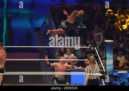 Glendale, Arizona, Stati Uniti. 22 settembre 2023. GLENDALE, ARIZONA - 22 SETTEMBRE: WWE Smackdown alla Desert Diamond Arena il 22 settembre 2023 a Glendale, Arizona. (Foto di Alejandro Salazar/PxImages/Sipa USA) credito: SIPA USA/Alamy Live News Foto Stock