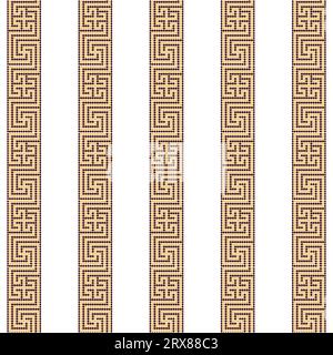 Un motivo geometrico punteggiato di quadrati su uno sfondo bianco pulito Illustrazione Vettoriale