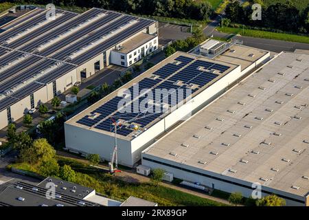 Vista aerea, Hammer Straße Industrial Park, Gebhardt-Stahl GmbH, Werl, Werl-Unnaer Börde, Renania settentrionale-Vestfalia, Germania, GERMANIA, Europa, ente commerciale Foto Stock