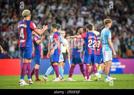 Barcellona, Spagna. 23 settembre 2023. Giocatore del Barcellona durante una partita di la Liga EA Sports tra FC Barcelona e RC Celta de Vigo all'Estadi Olimpic Lluis Companys, a Barcellona, in Spagna, il 23 settembre 2023. (Foto/Felipe Mondino) credito: Agenzia fotografica indipendente/Alamy Live News Foto Stock