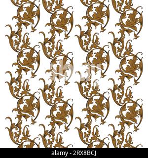 Vari motivi complessi in tonalità neutre su uno sfondo bianco pulito Illustrazione Vettoriale