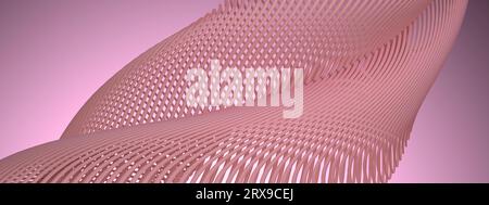 Fili intrecciati di texture della pelle umana Rosa elegante immagine di rendering 3D moderna sfondo immagine di rendering 3D ad alta risoluzione Foto Stock