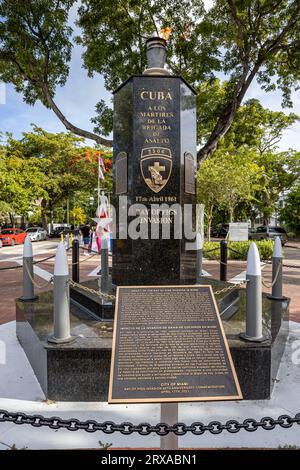 USA, Florida, Miami, Little Havana, Memory of Bay of Pigs (Cuba) Foto Stock