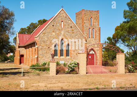 Chiesa anglicana di San Giorgio nella città di Wagin, nella regione di Wheatbelt, nell'Australia Occidentale. Foto Stock