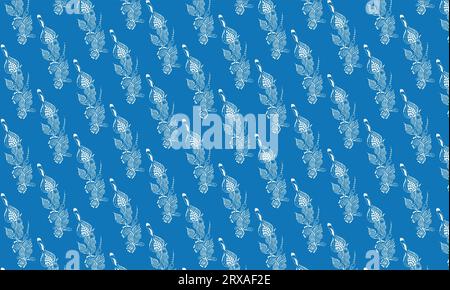 sfondo con motivo damasco senza cuciture. Classico e lussuoso ornamento damascato vecchio stile, texture reale vittoriana senza cuciture per carte da parati, tessuti, involucri Illustrazione Vettoriale