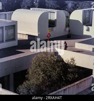 Exterior de la Fundació Joan Miró de Barcelona, 1975. Foto Stock