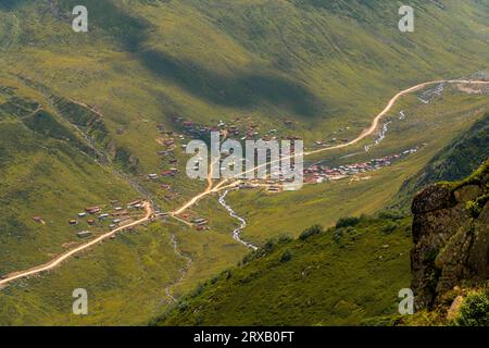 Altopiano di Kavrun e monti Kackar a Rize, Turchia. Foto Stock