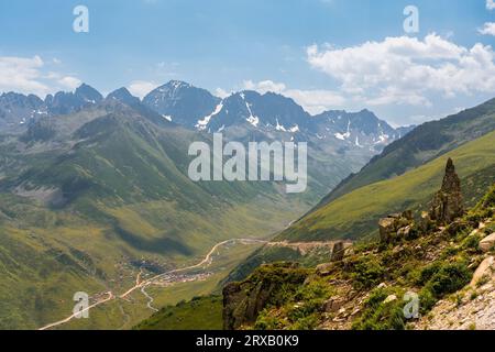 Altopiano di Kavrun e monti Kackar a Rize, Turchia. Foto Stock