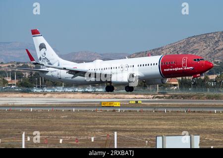 Avión de Línea Boeing 737 de Norwegian Air Shuttle Foto Stock