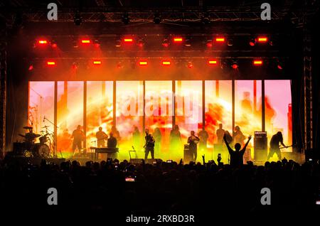 Villagers of Ioannina City esibendosi al Teatro Lycabettus di Atene / Grecia, settembre 2023 Foto Stock