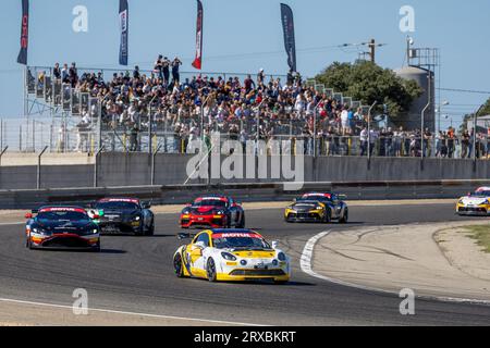 11 TIERCE Corentin fra, LÉMERET Stéphane fra, CMR, Alpine A110 GT4, ARGENTO, durante il quinto round del Championnat de France FFSA GT - GT4 France 2023, dal 22 al 24 settembre 2023 sul circuito di Lédenon, in Francia - foto Marc de Mattia/DPPI Credit: DPPI Media/Alamy Live News Foto Stock