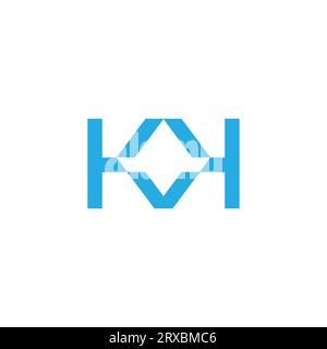 vettore logo semplice geometrico a rombo letter kk Illustrazione Vettoriale