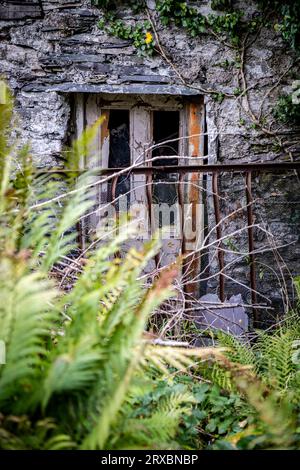 Vista della cava di Dorothea Slate, situata vicino ai villaggi di Nantlle e Talysarn, Snowdonia, Galles del Nord, Regno Unito. Foto Stock