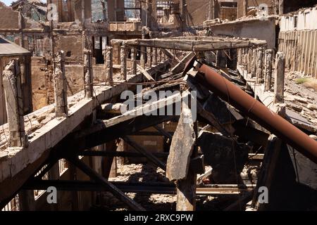 Vecchia fabbrica di carbonio in Sardegna Foto Stock