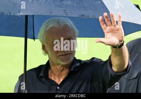 Direttore sportivo e allenatore ad interim Rudi Voeller della Germania Fussball LŠnderspiel Deutschland - Frankreich © diebilderwelt / Alamy Live News Foto Stock