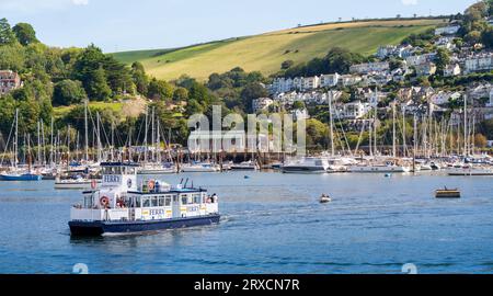 Dartmouth, Regno Unito - 14 settembre 2023: Traghetto sul fiume Kingswear Princess al porto di Dartmouth Foto Stock