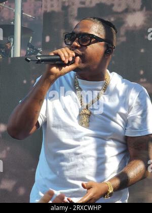 Tampa Bay, Florida, Stati Uniti. 24 settembre 2023. NAS si esibisce durante il N.Y. State of Mind Tour al Seminole Hard Rock Hotel & Casino di Tampa Bay, Florida, il 24 settembre 2023. Crediti: Dee CEE Carter/Media Punch/Alamy Live News Foto Stock