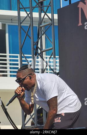 Tampa Bay, Florida, Stati Uniti. 24 settembre 2023. NAS si esibisce durante il N.Y. State of Mind Tour al Seminole Hard Rock Hotel & Casino di Tampa Bay, Florida, il 24 settembre 2023. Crediti: Dee CEE Carter/Media Punch/Alamy Live News Foto Stock