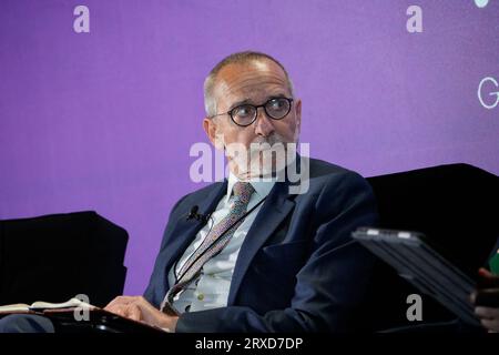 New York, New York, USA. , . Martin Kingston durante la 2023 UNSTOPPABLE AFRICA Conference presentata da Global African Business Initiative, tenutasi al Westin Grand Central di New York, settembre 21-22 2023. Crediti: Jennifer Graylock/Alamy Live News Foto Stock