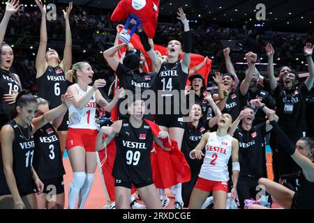 Tokyo, Giappone. 23 settembre 2023. Turchia team Group (TUR) pallavolo : FIVB Road to Paris Volleyball Qualifier/World Cup 2023 Giappone, torneo femminile tra Giappone e Turchia allo Yoyogi National Stadium di Tokyo, Giappone . Crediti: Yohei Osada/AFLO SPORT/Alamy Live News Foto Stock