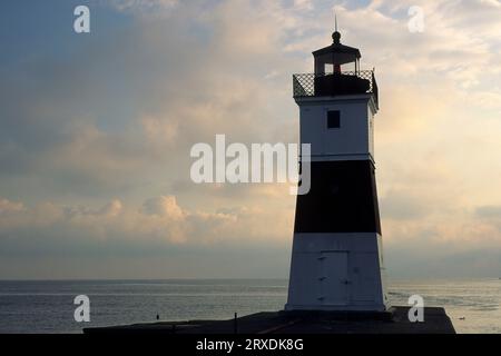 North Pier Light, Presque Isle State Park, Pennsylvania Foto Stock