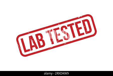 Vector con sigillo in gomma testato in laboratorio Illustrazione Vettoriale